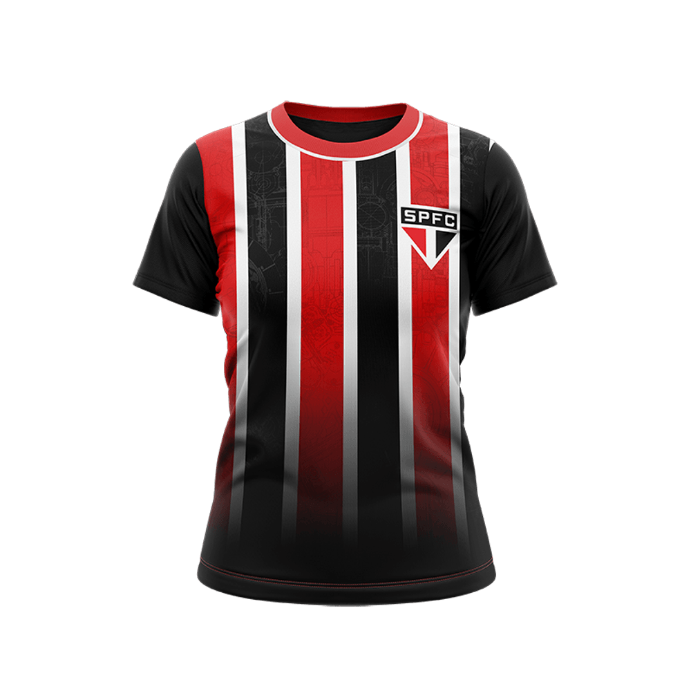 SPF - ROMPER CAMISETA FEM 100% PES BRANCO/PRETO