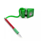 CANETA PLASTICA ROLLER PEN COM BASE PARA MESA FLU