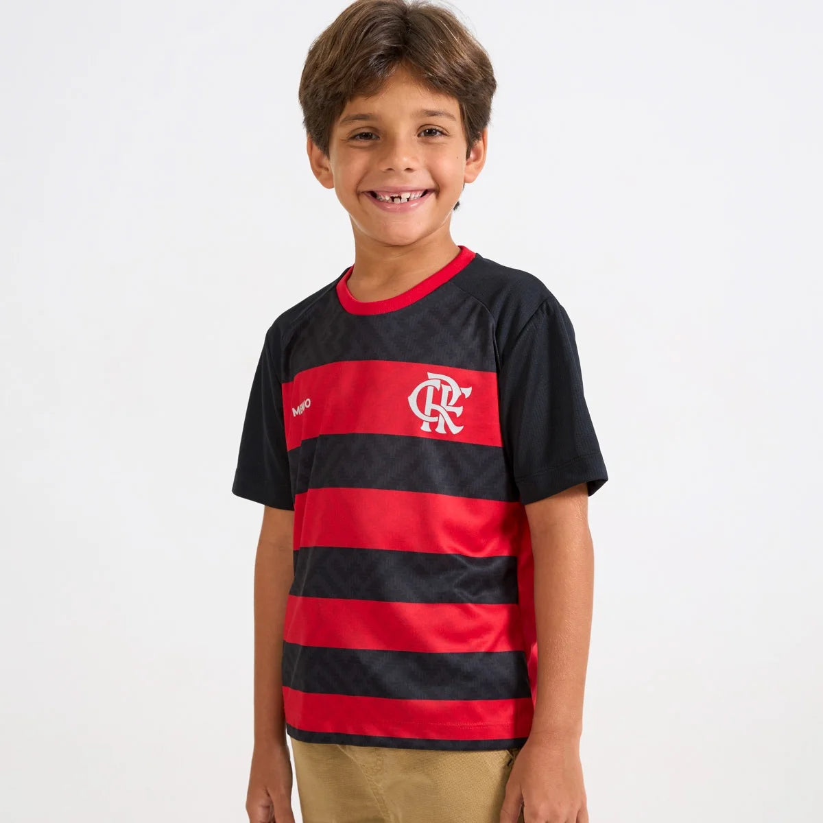 FLA - PRINCIPIA CAMISETA INF 100% PES PRETO/VERMELHO