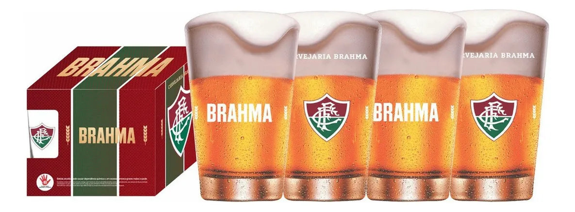 CJTO C/04 COPOS BRAHMA 350 ML - FLUMINENSE