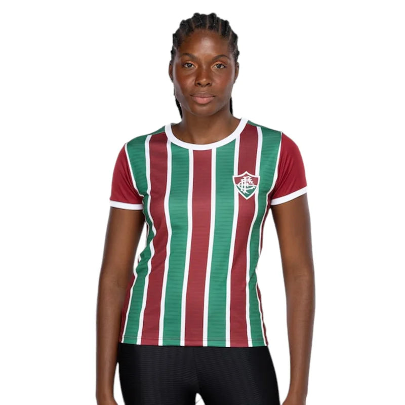 FLU - RAIAR CAMISETA FEM PES BRANCO/VINHO/VERD