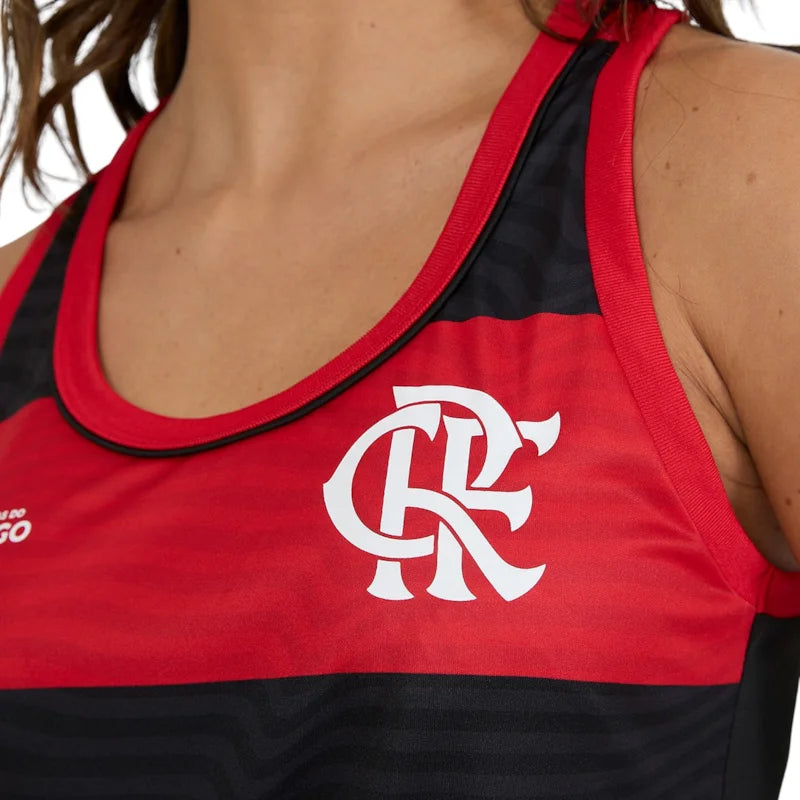 FLA - PRESENCA REGATA FEM 100% PES VERMELHO/PRETO