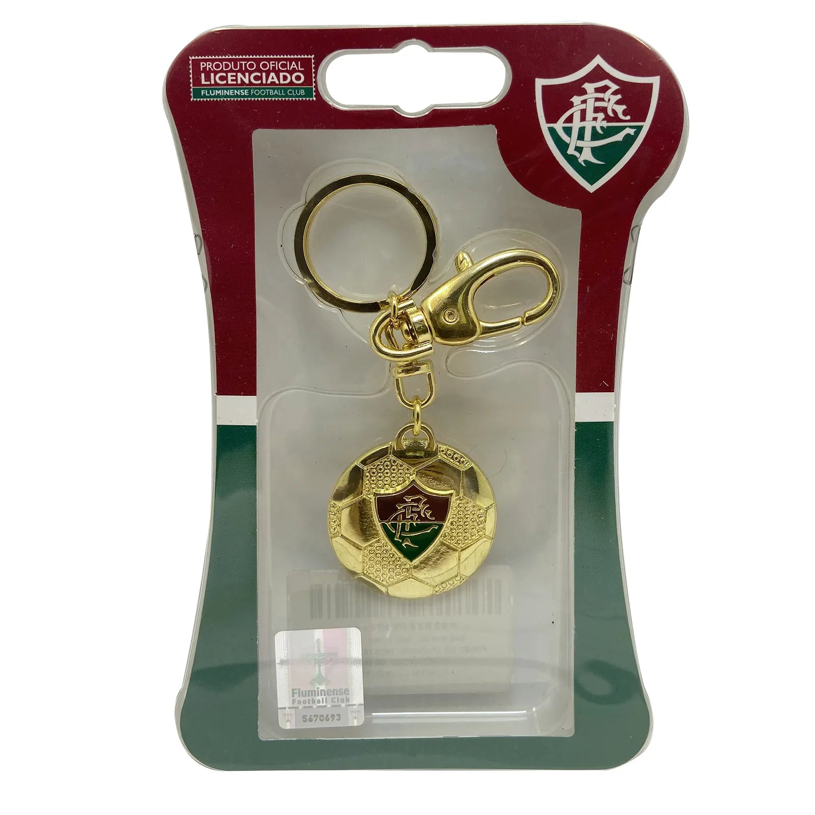 5122-CHAVEIRO OURO BOLA - FLUMINENSE