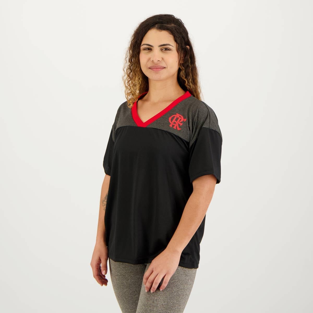 FLA - MANA CAMISETA FEM 100% PES PRETO