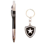 KIT CANETA ROLLER PEN COM CHAV DE METAL BOTAFOGO