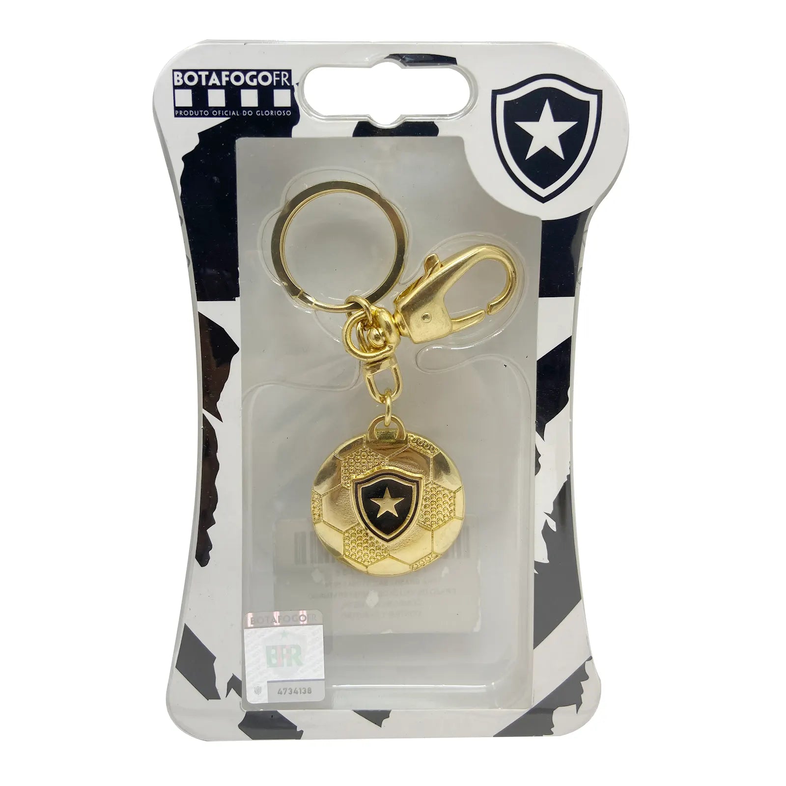 6132-CHAVEIRO OURO BOLA DO BOTAFOGO