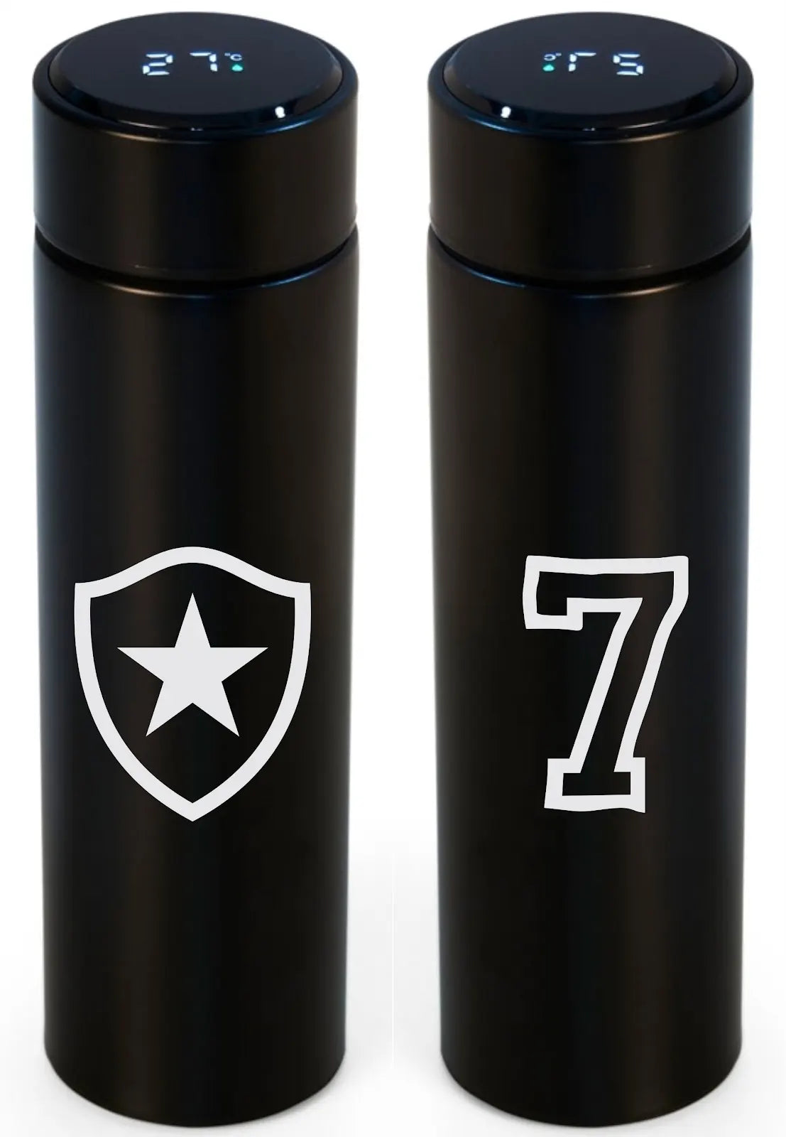 6157-GARRAFA TERMICA 450ML C/LED PTO BOTAFOGO