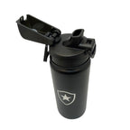 6198-GARRAFA PTO 600ML C/TRAVA E ALCA - BOTAFOGO