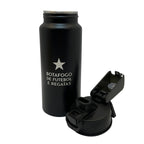 6198-GARRAFA PTO 600ML C/TRAVA E ALCA - BOTAFOGO