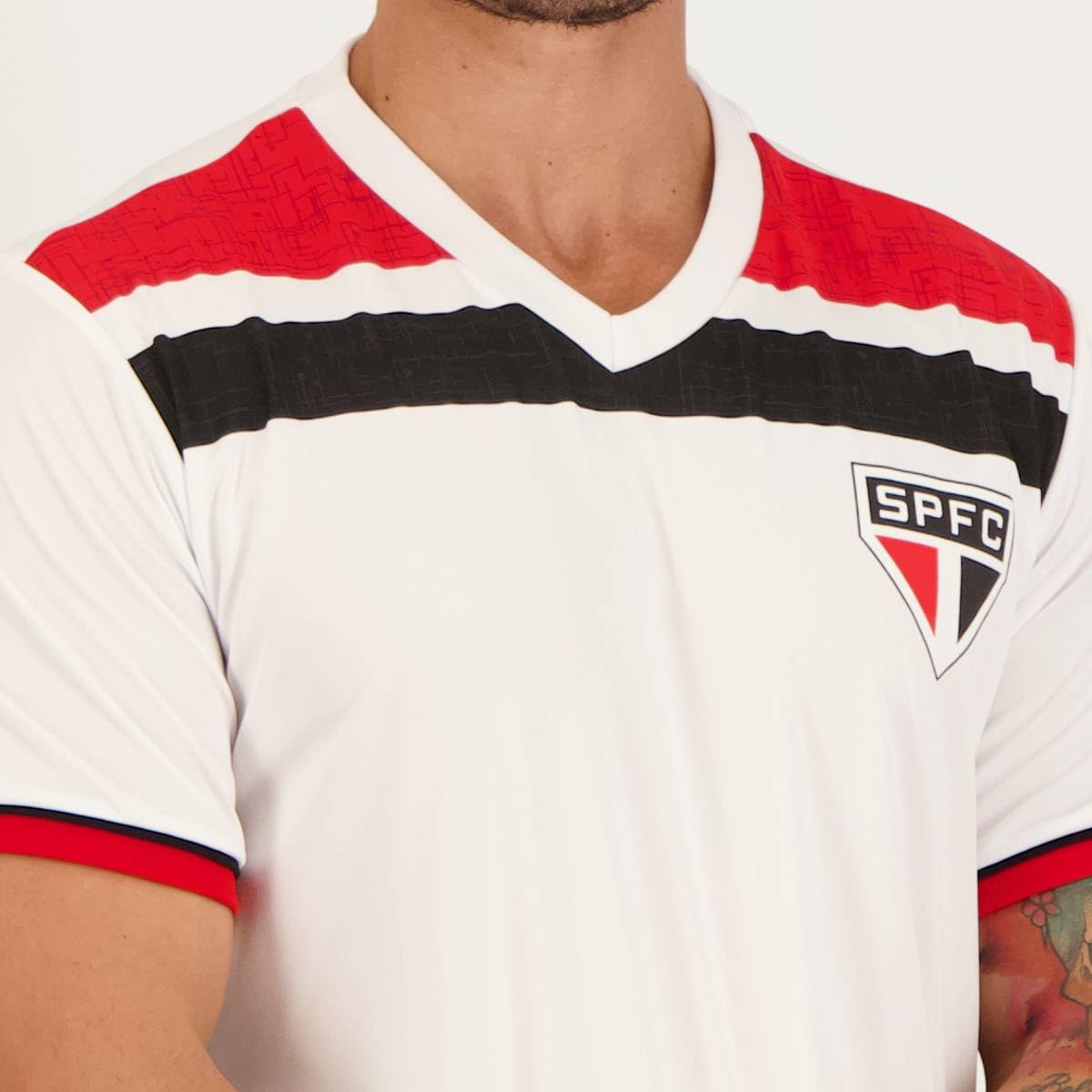 SPF - ROMPER CAMISETA ADT 100% PES BRANCO/PRETO