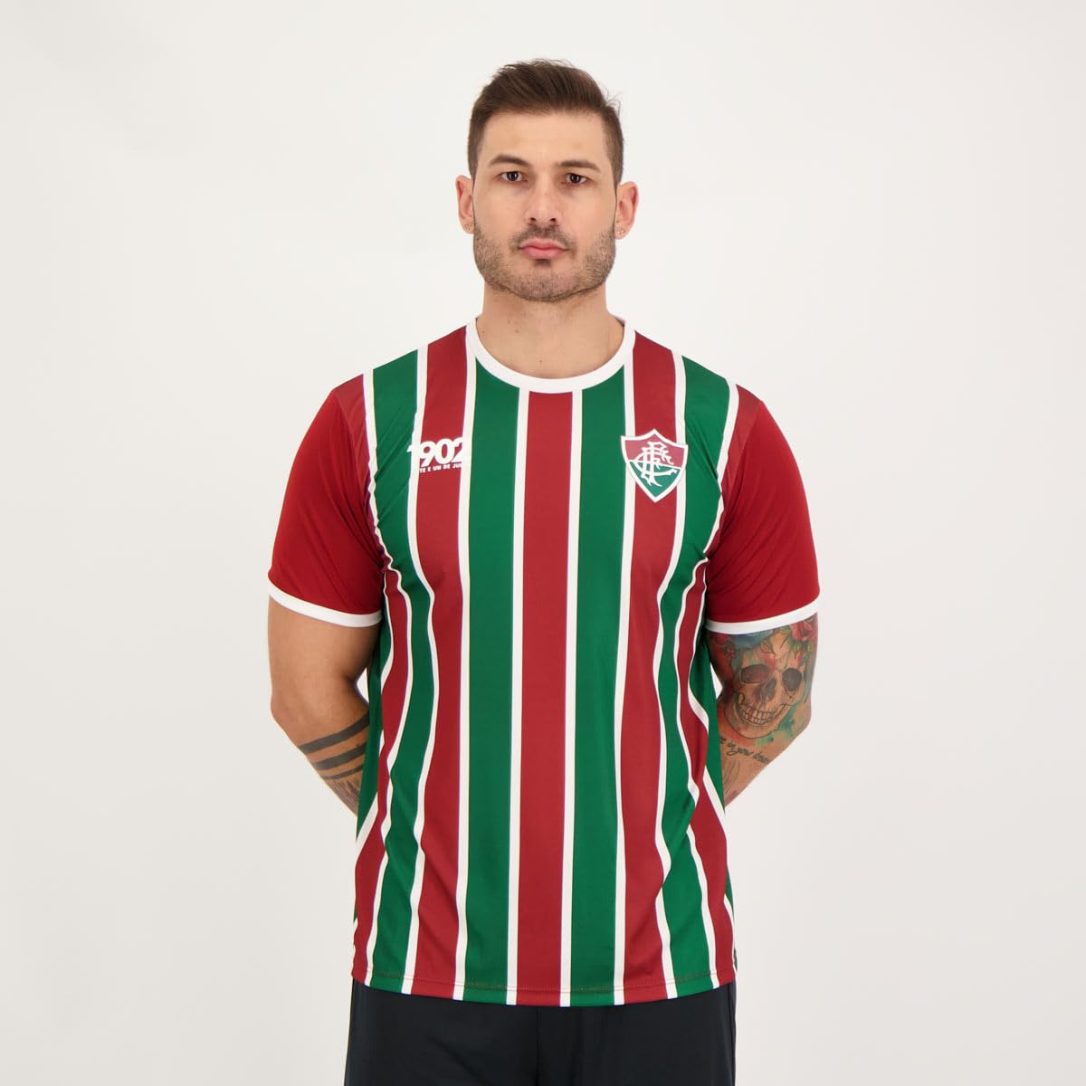 FLU - GOLEIO CAMISETA ADT 100% CO VINHO/BRANCO/VERD