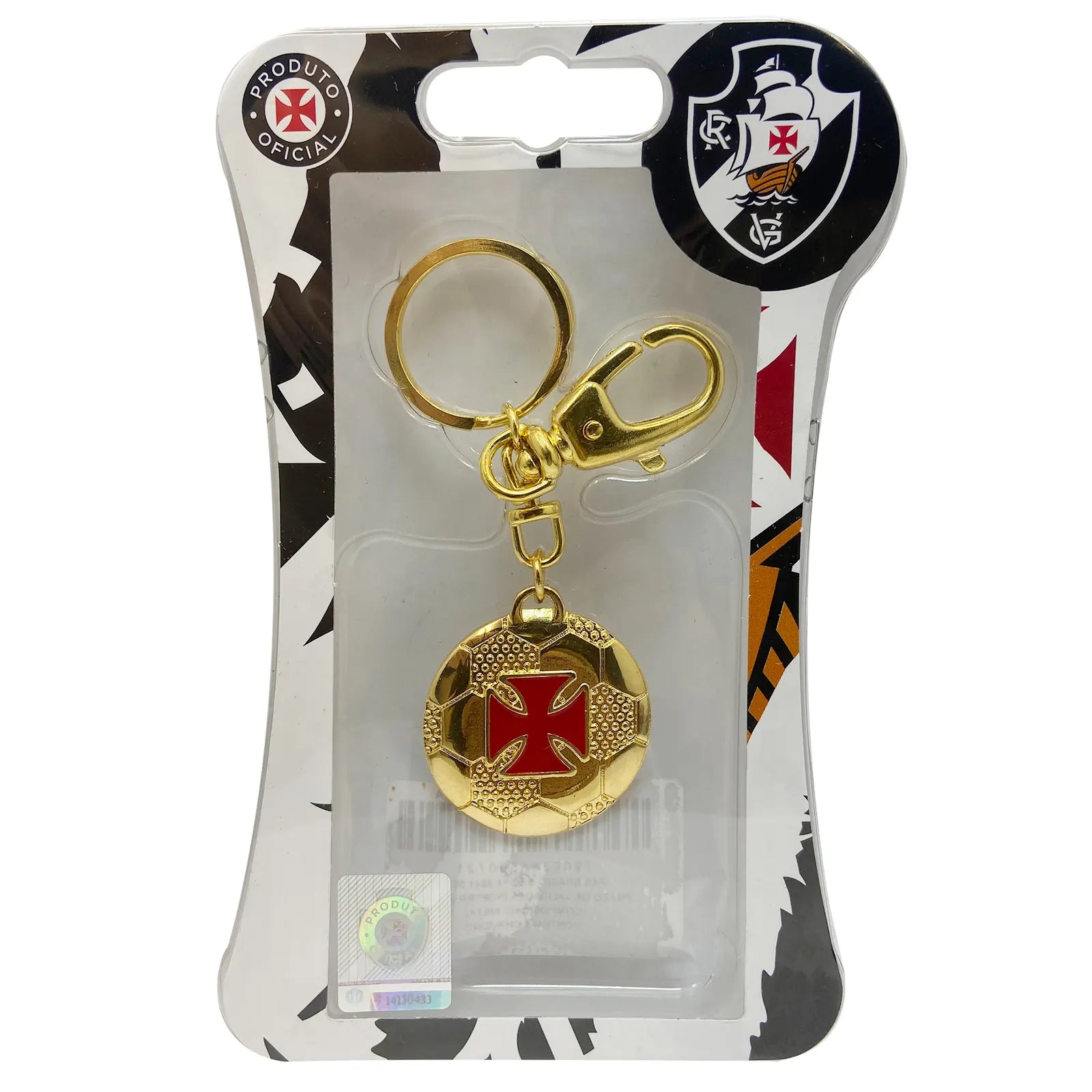 7160-CHAVEIRO OURO BOLA VASCO