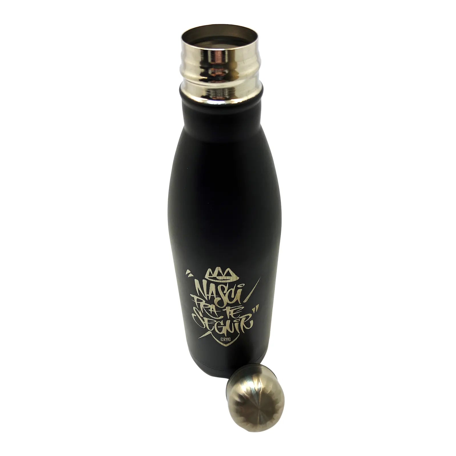 7183-GARRAFA INOX 750 ML  VASCO PRETO