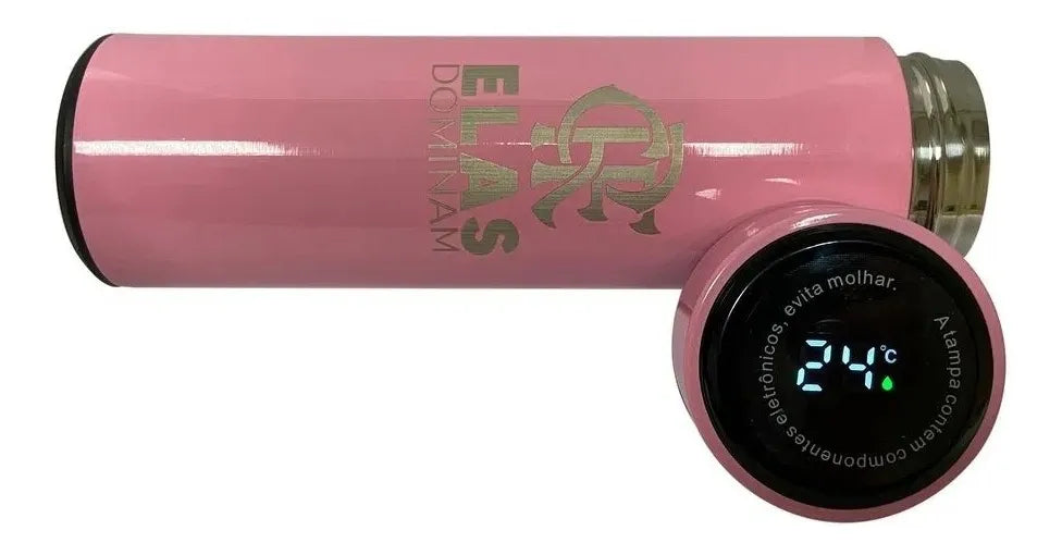 4299-GARRAFA TERMICA RS LED 450ML-ELAS DOMFLAMENGO