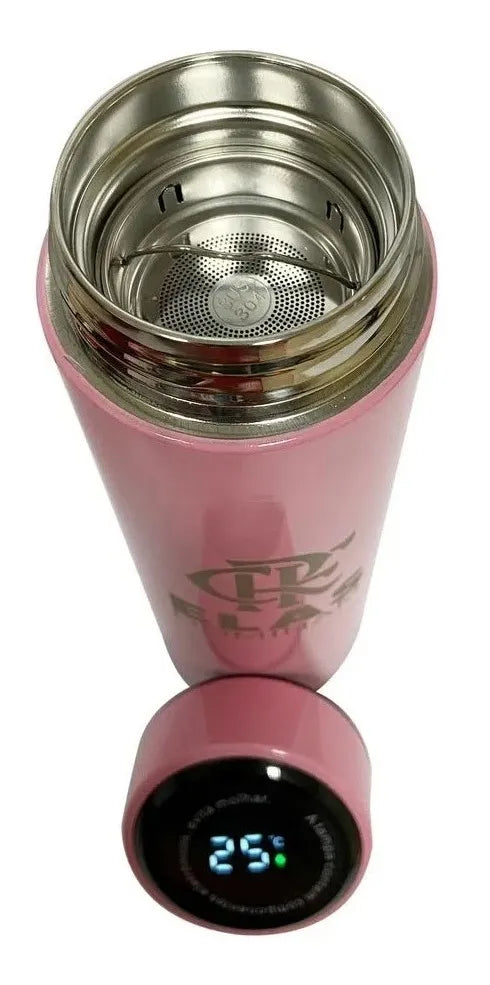 4299-GARRAFA TERMICA RS LED 450ML-ELAS DOMFLAMENGO