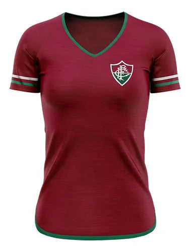 FLU - MATH CAMISETA FEM 100% PES MESCLA VINHO