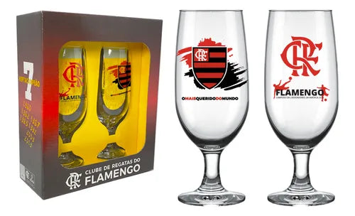 TACA CERVEJA FLORIPA 300 ML FLAMENGO LUVA COM 2 (7