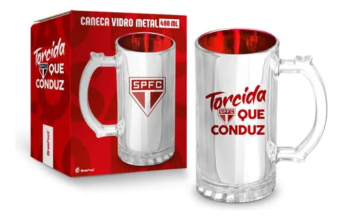 CANECA VIDRO METALIC TIMES - SAO PAULO