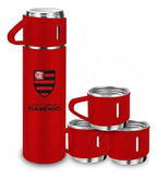 GARRAFA METAL VACUUM C/3 CANECAS - FLAMENGO