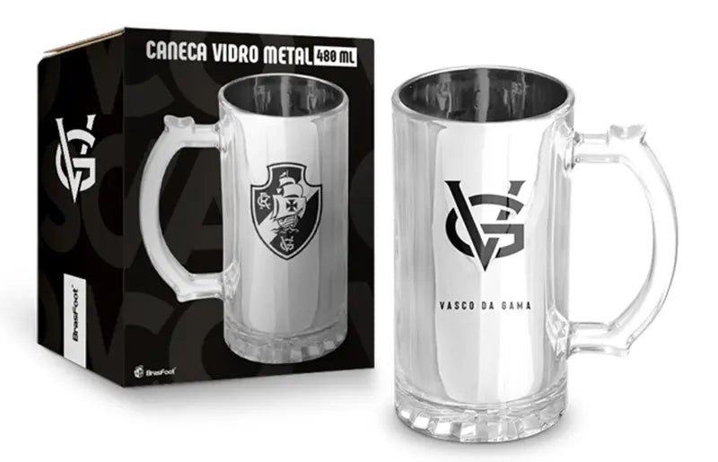 CANECA VIDRO METALIC TIMES - VASCO