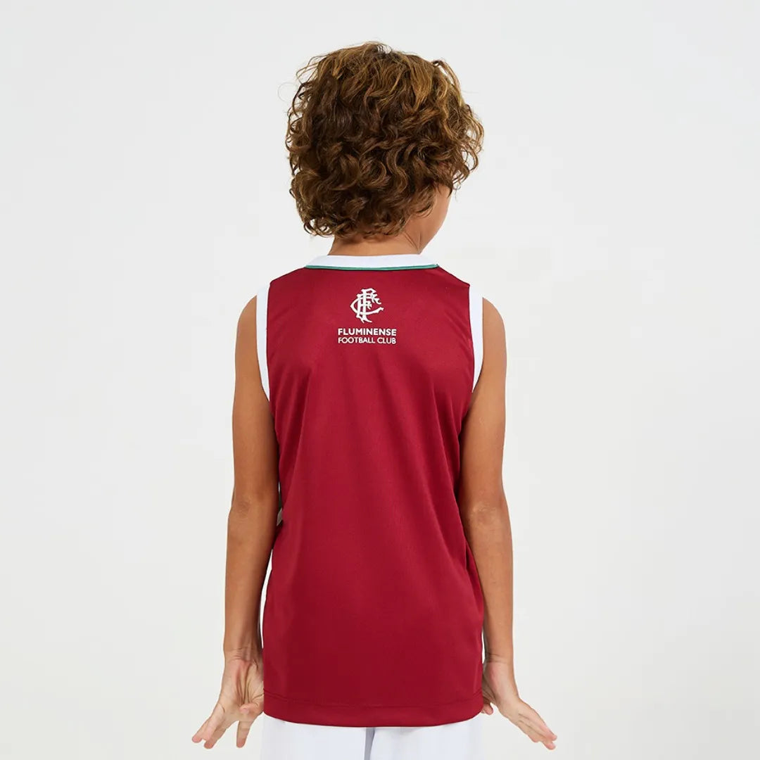 FLU - AGORA REGATA INF 100% PES VINHO/BRANCO/VERDE