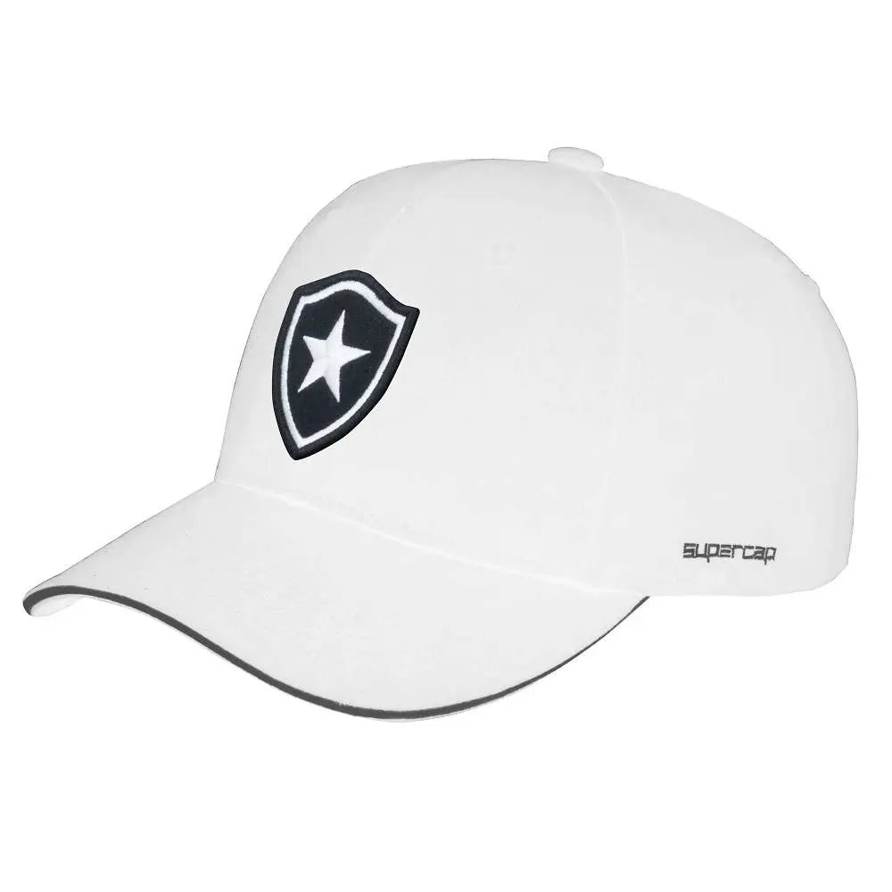 BONE BOTAFOGO BORDADO ESCUDO FRONTAL MICRO U BRANCO