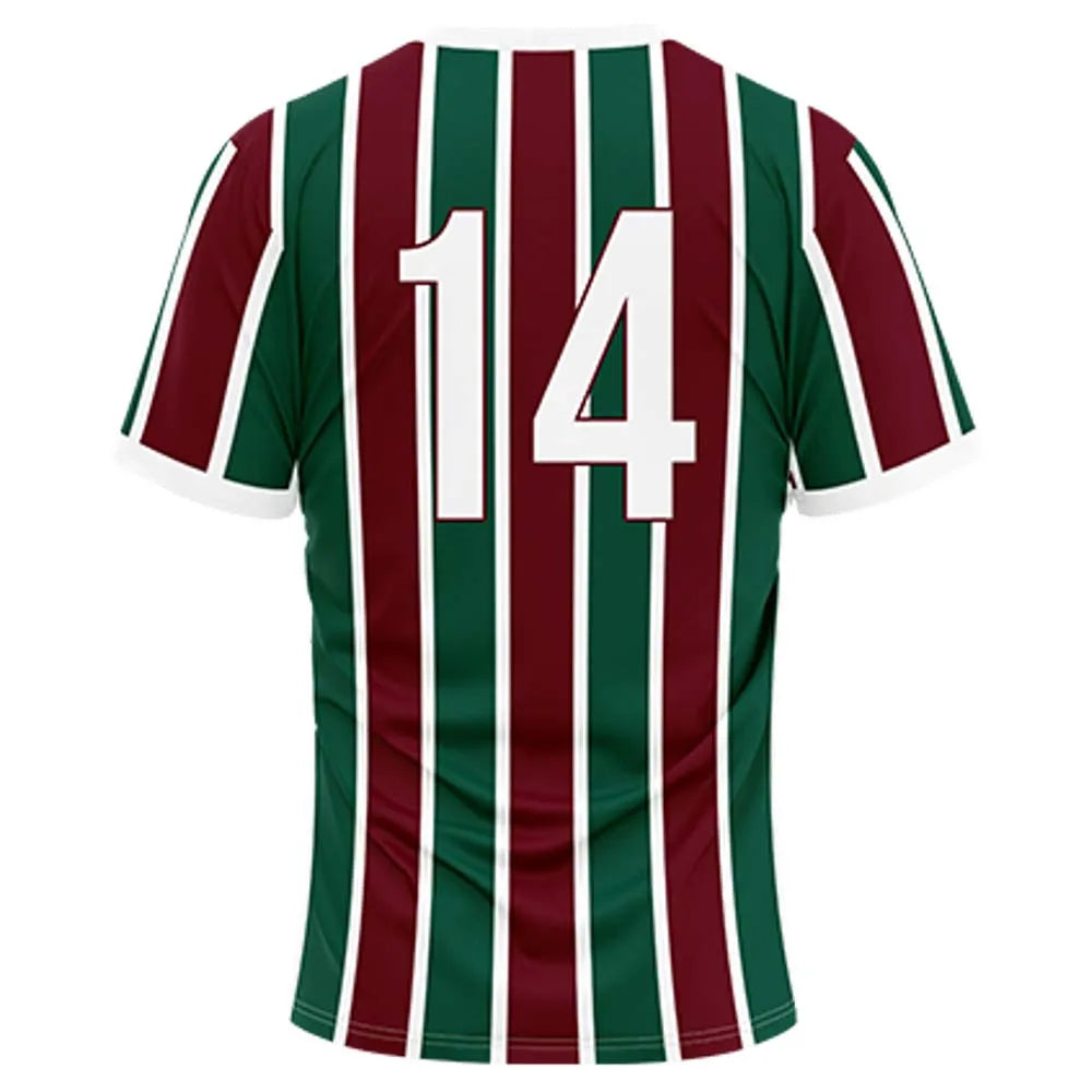 FLU - CANO CAMISETA ADT 100% CO VINHO/BRANCO/VERDE