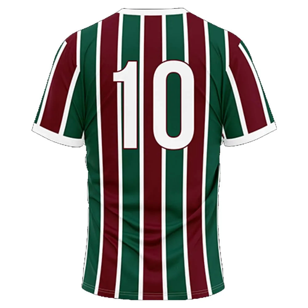 FLU - GANSO CAMISETA ADT 100% CO VINHO/BRANCO/VERDE