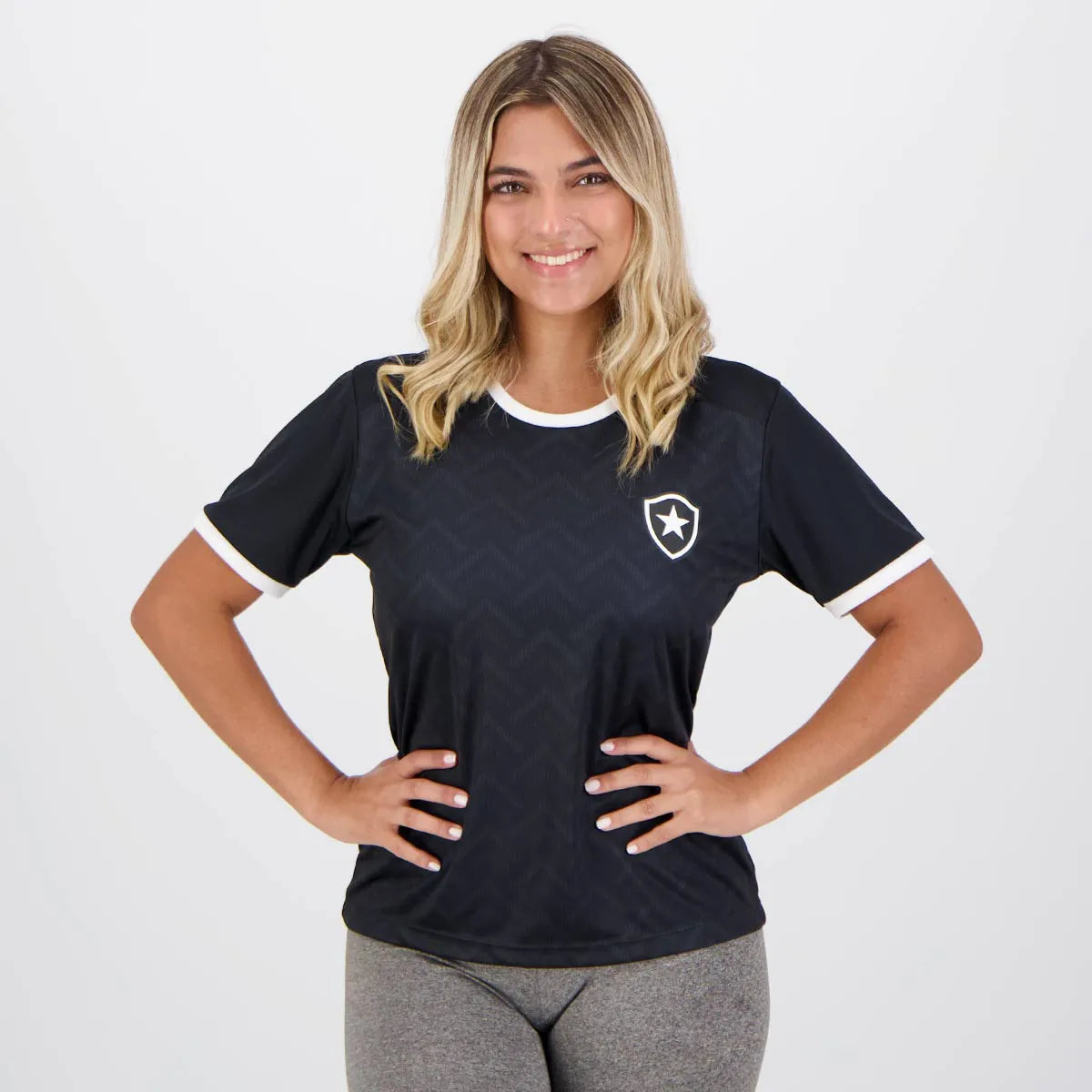 BOT - CHALKBOARD CAMISETA FEM 100% PES PRETO
