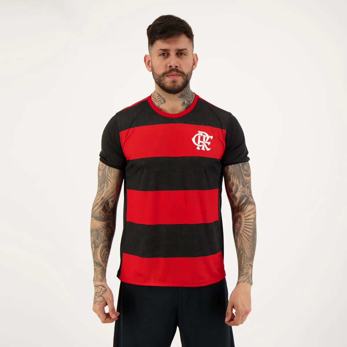 FLA - SPEED CAMISETA ADT 100% PES PRETO/VERMELHO