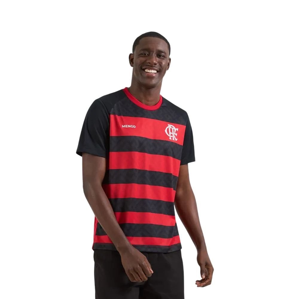 FLA - PRINCIPIA CAMISETA ADT 100% PES PRETO/VERMELHO