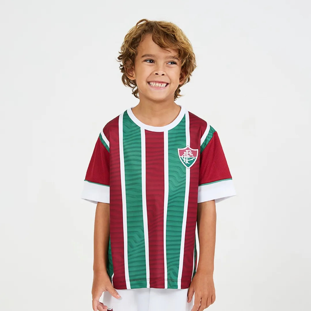 FLU - CHIADO CAMISETA INF 100% PES VINHO/BRANCO/VER
