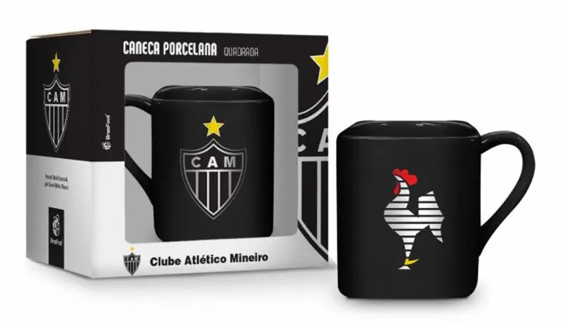 CANECA PORCELANA QUADRADA TIMES - ATLETICO
