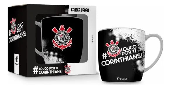 CANECA PORCELANA URBAN 300ML TIMES - CORINTHIANS 3