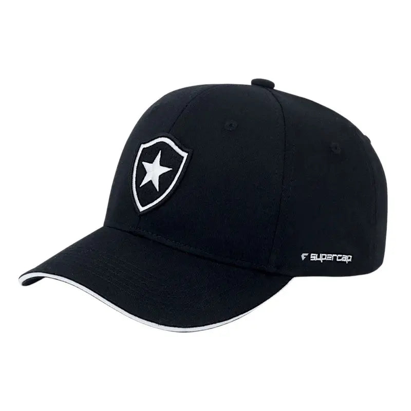 BONE BOTAFOGO BORDADO ESCUDO FRONTAL DORA U PRETO