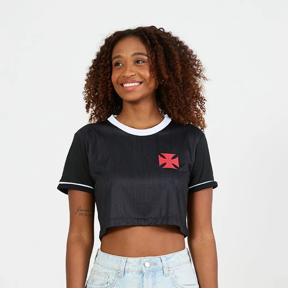 VAS - GRITO CROPPED BASICA FEM 100%PES PRETO