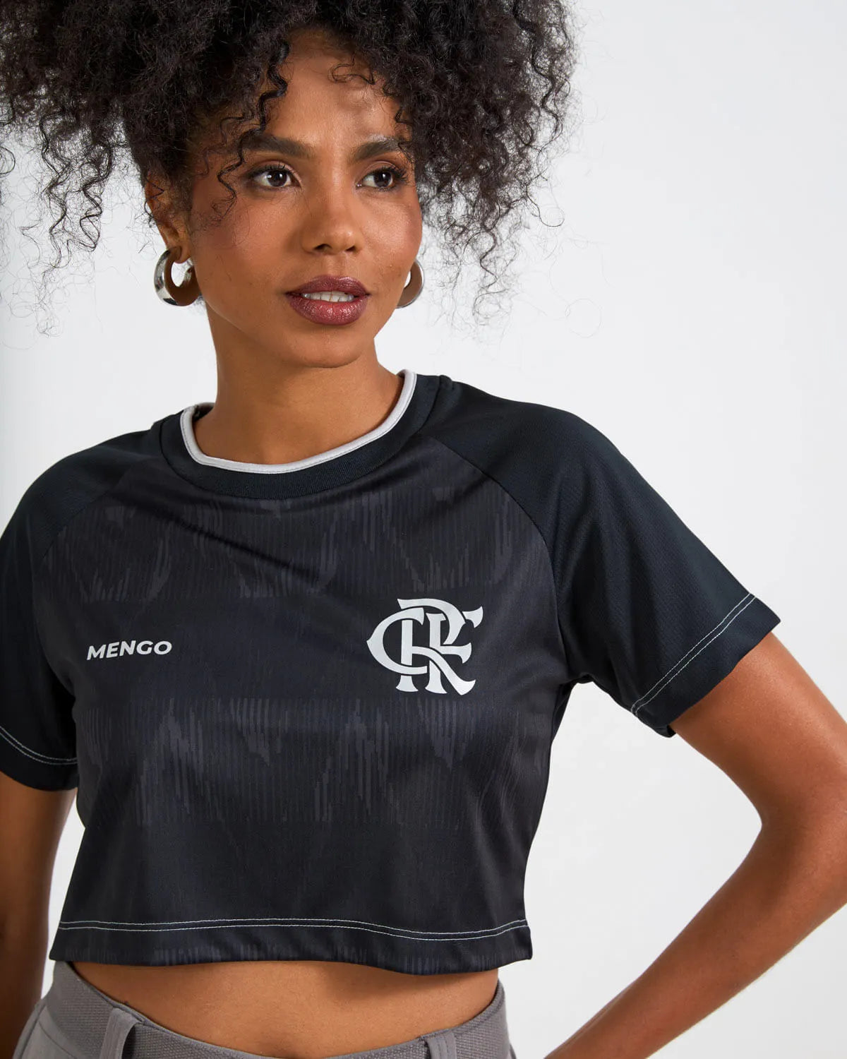 FLA - TRAMA CROPPED FEM 100% PES PRETO