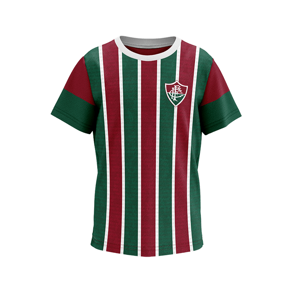 FLU - RAIAR CAMISETA INF PES BRANCO/VINHO/VERD