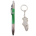 JOGO DE CANETA ROLLER PEN DE METAL C/ CHAV FLUMI
