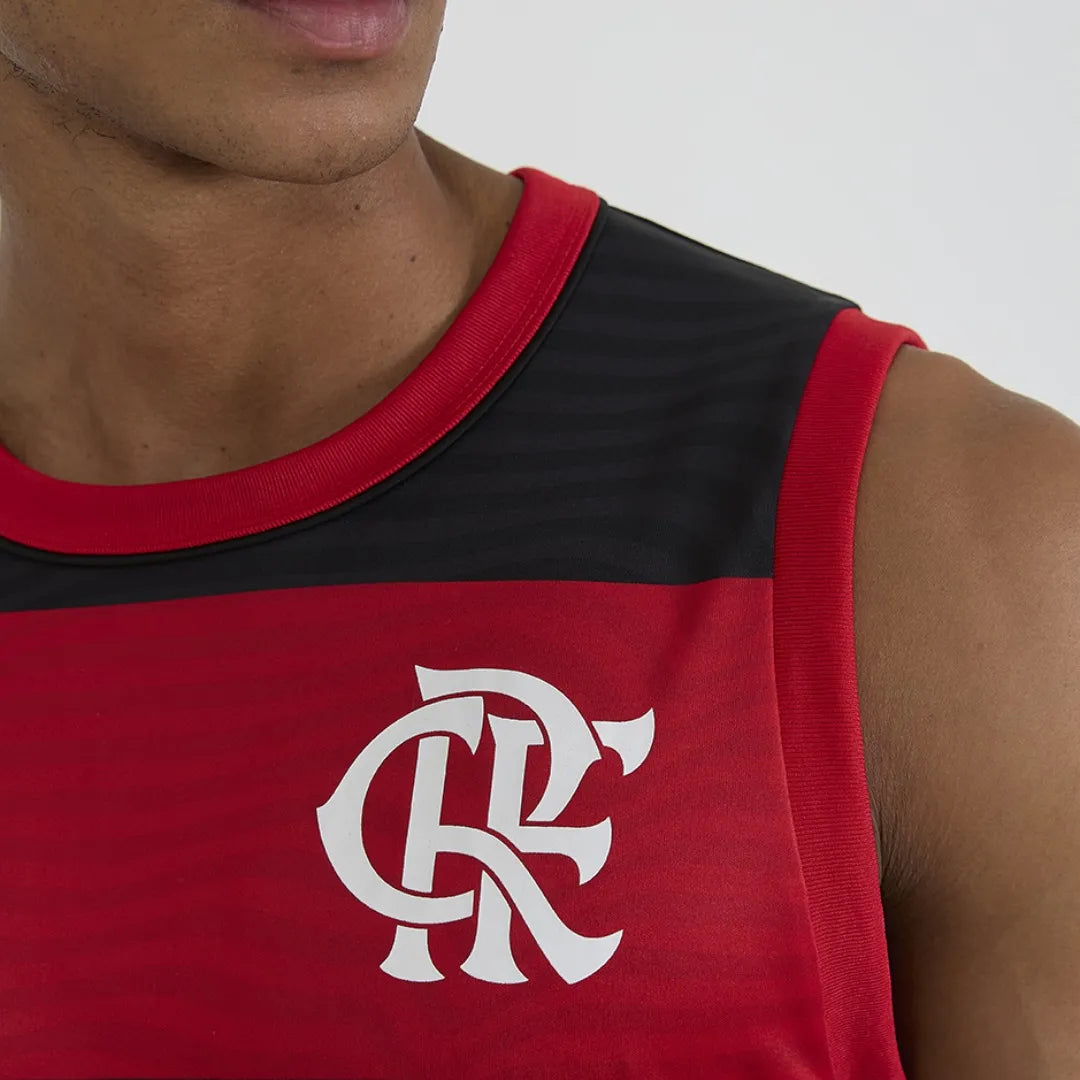 FLA - PRESENCA REGATA ADT 100% PES VERMELHO/PRETO