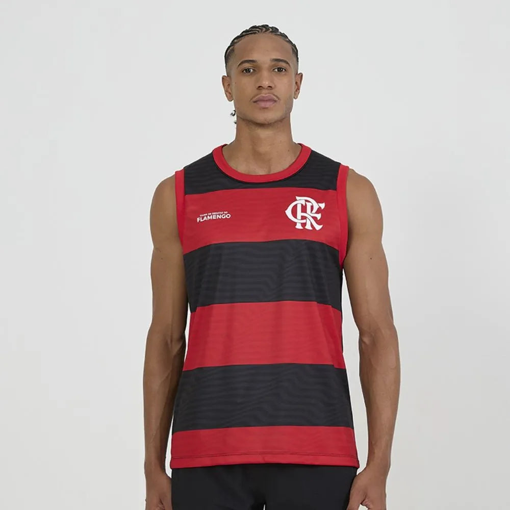 FLA - PRESENCA REGATA ADT 100% PES VERMELHO/PRETO