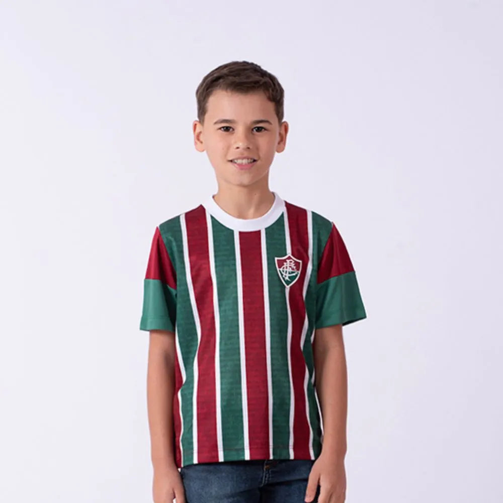 FLU - RAIAR CAMISETA INF PES BRANCO/VINHO/VERD