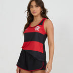 FLA - PRESENCA REGATA FEM 100% PES VERMELHO/PRETO