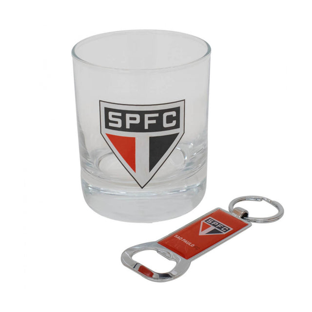 KIT COPO DE VIDRO COM ABRIDOR DE METAL SAO PAULO